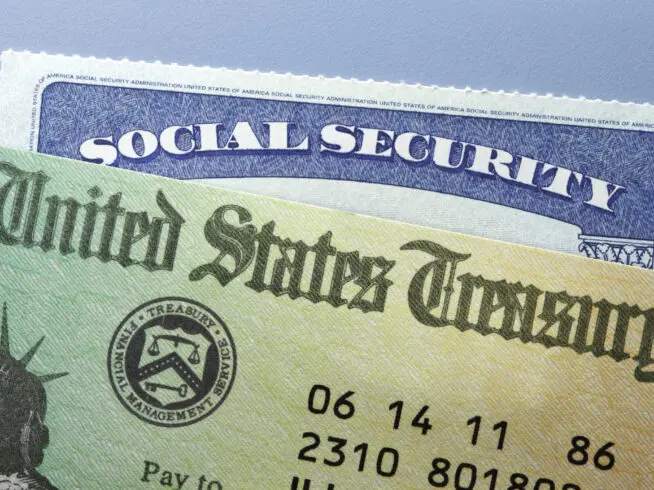 Treasury check, Social Security card